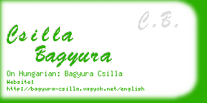 csilla bagyura business card